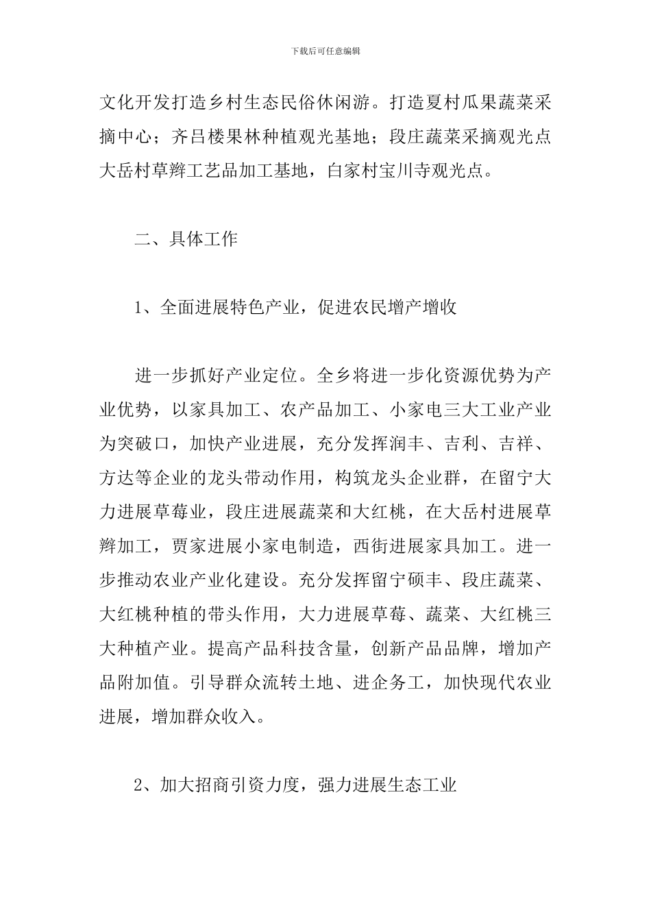 乡村2024年下半年谋划范文_第2页