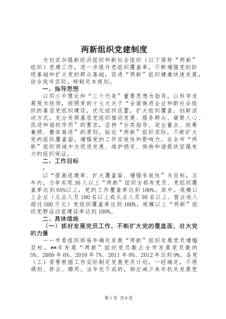 两新组织党建制度