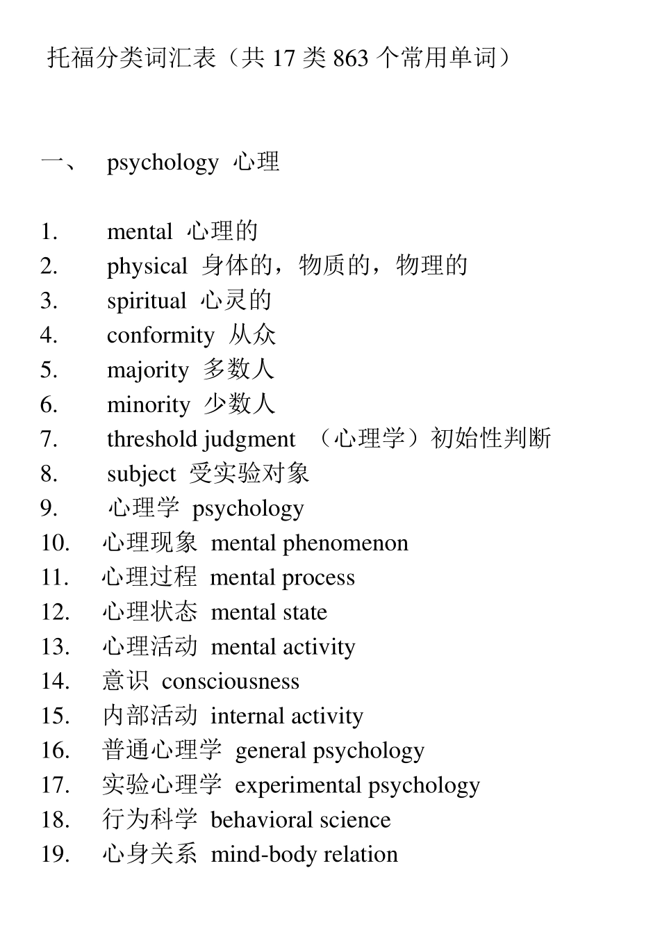 [words]托福分类词汇表(大字pdf方便阅读版本)_第1页