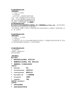 常见器官慢性瘀血举例
