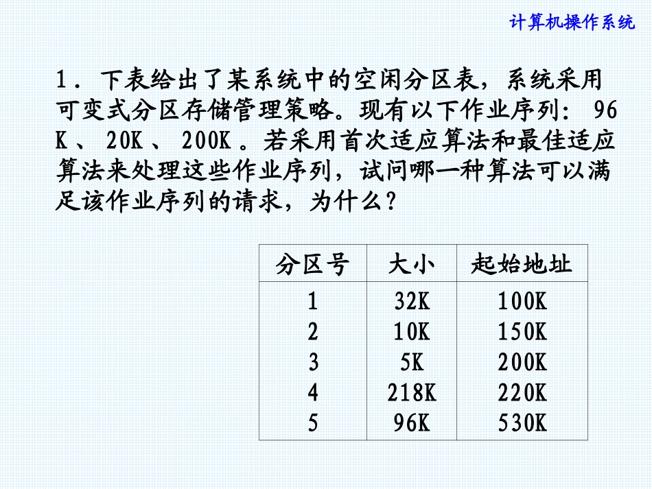 存储管理习题讲解_第1页