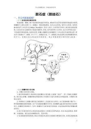 胆结石(胆石症)