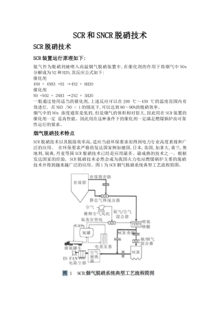 SCR和SNCR脱硝技术