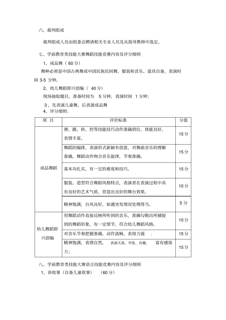 2017年黄冈中等职业学校学前教育类技能大赛实施方案_第2页