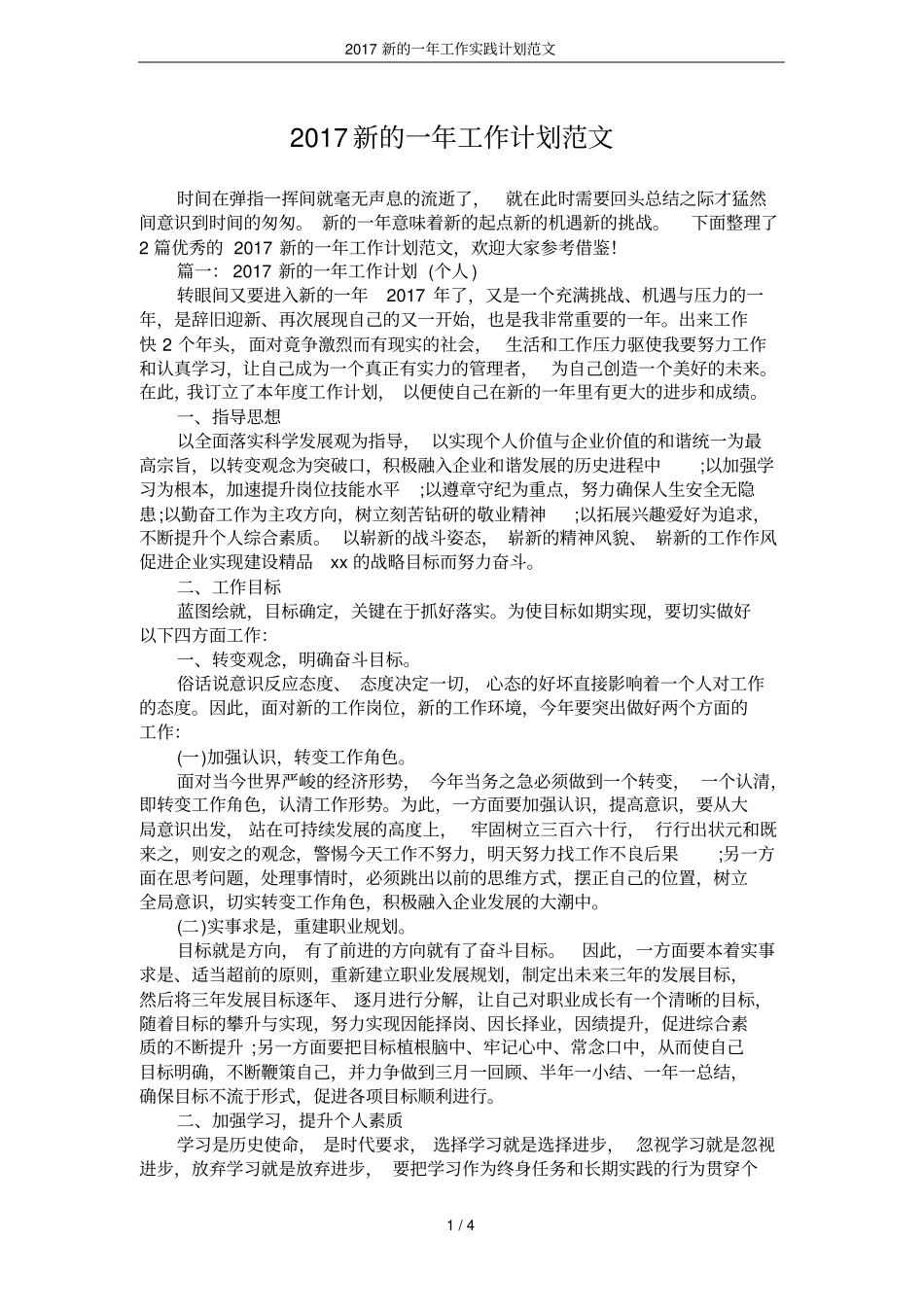 2017新的一年工作实践计划范文_第1页