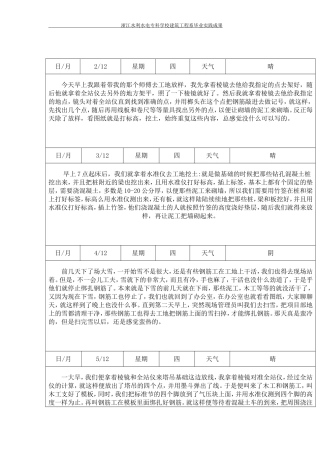 测量放线实习日记