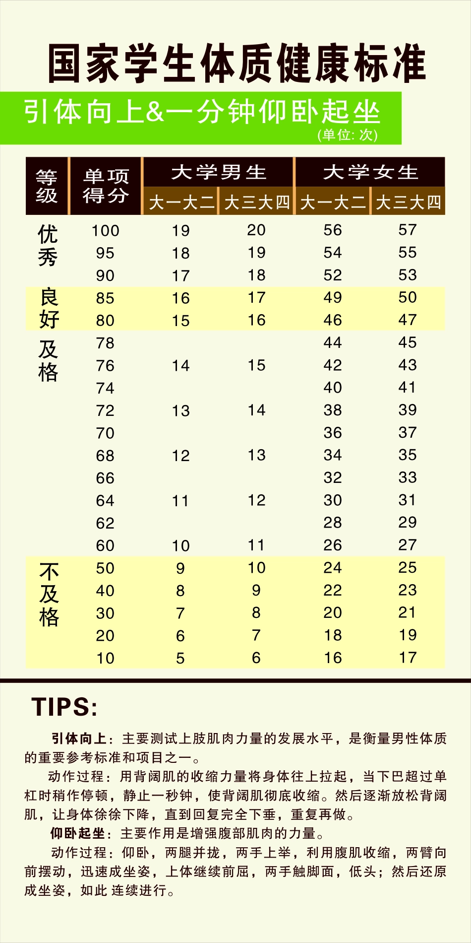 《国家学生体质健康标准》评分表_第2页