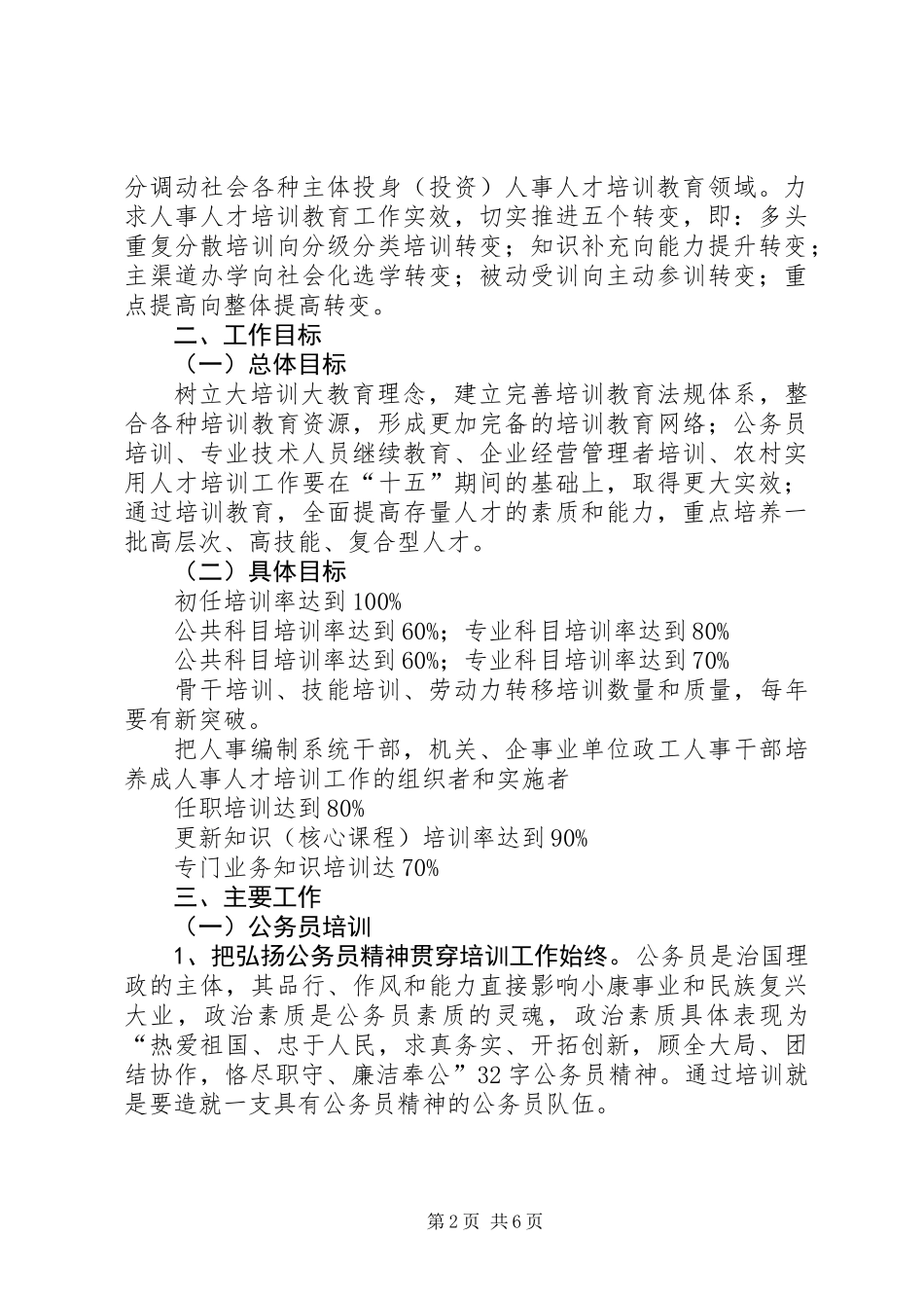 人事人才培训计划_第2页