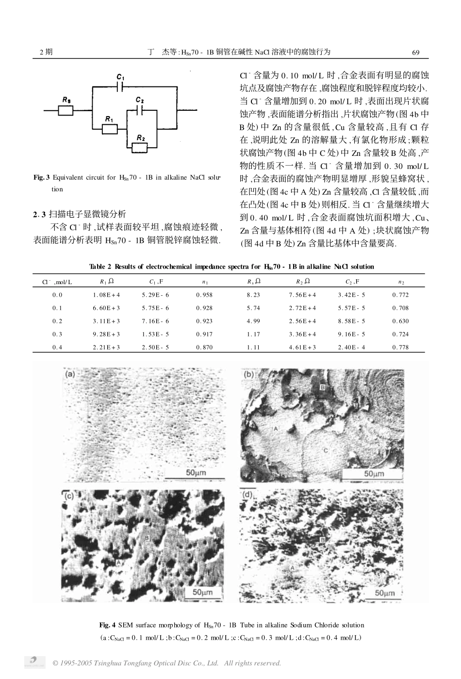 HSn70-1B铜管在碱性NaCl溶液中的腐蚀行为_第3页