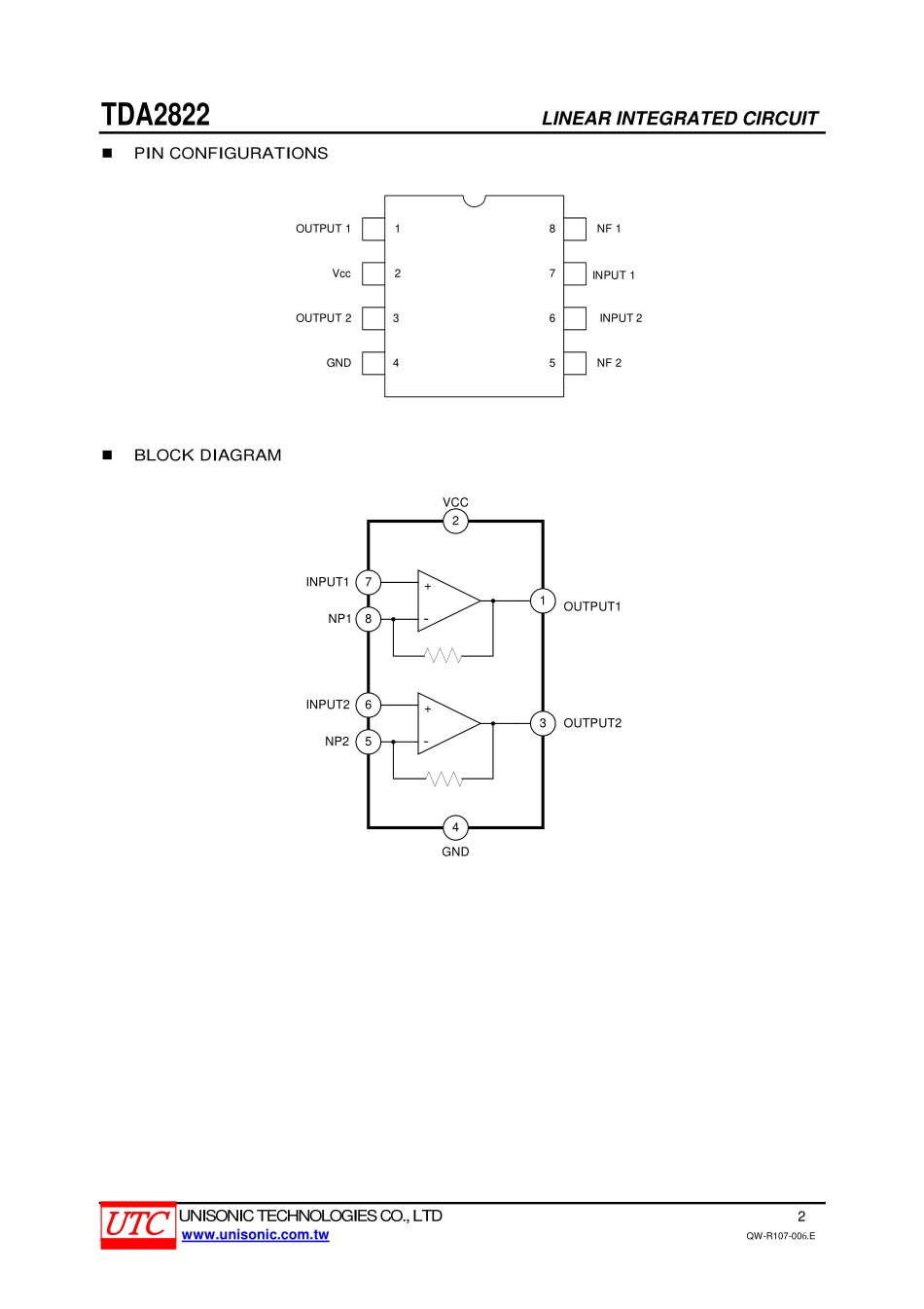 TDA2822 双功放资料(清晰版,免费)_第2页
