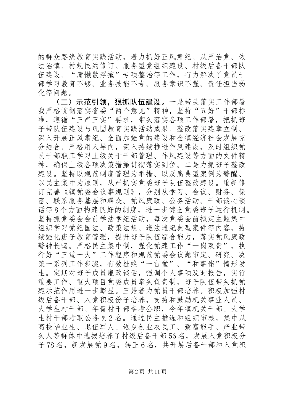 XX年党委书记党建述职报告_第2页