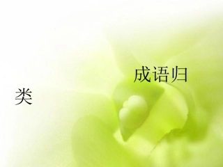 成语归类PPT