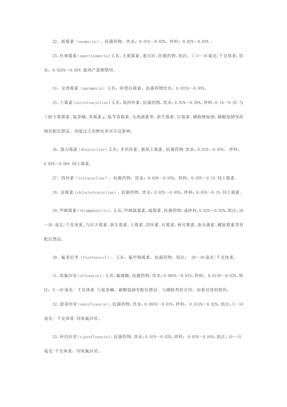 常见动物药物用法用量表_第3页