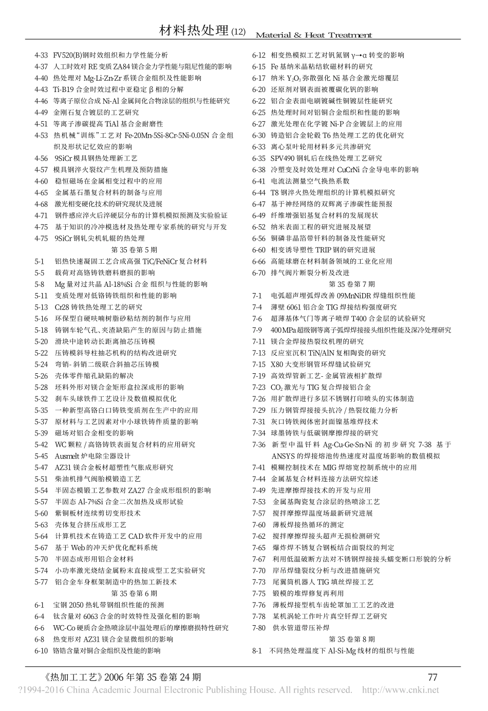《热加工艺》2006年总目录_第2页