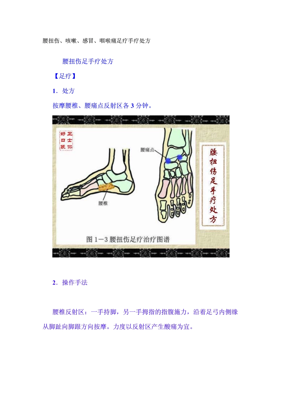 常见病手足疗处方_第1页
