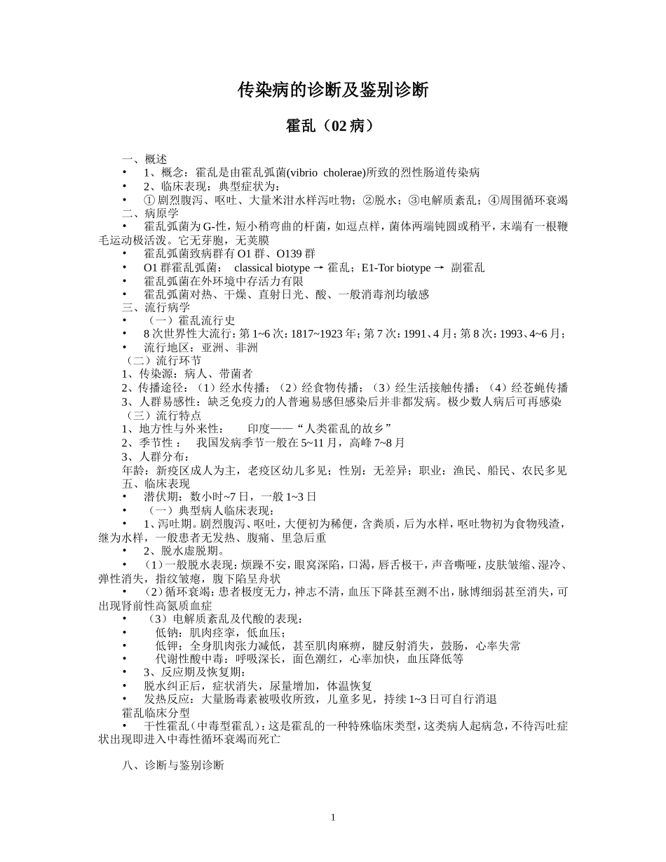 传染病诊断鉴别诊断_第1页