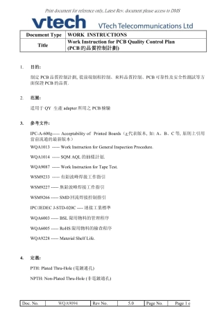 PCB材料检查指引
