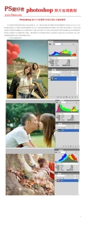 PhotoShop高中低调图片的直方图认识基础教程