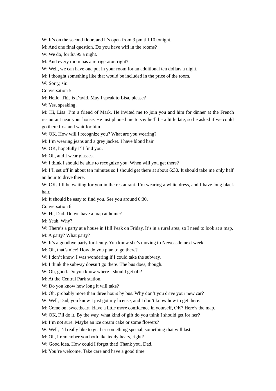 Module 5 Unit 1随堂练习 听力材料、参考答案及部分解析_第2页