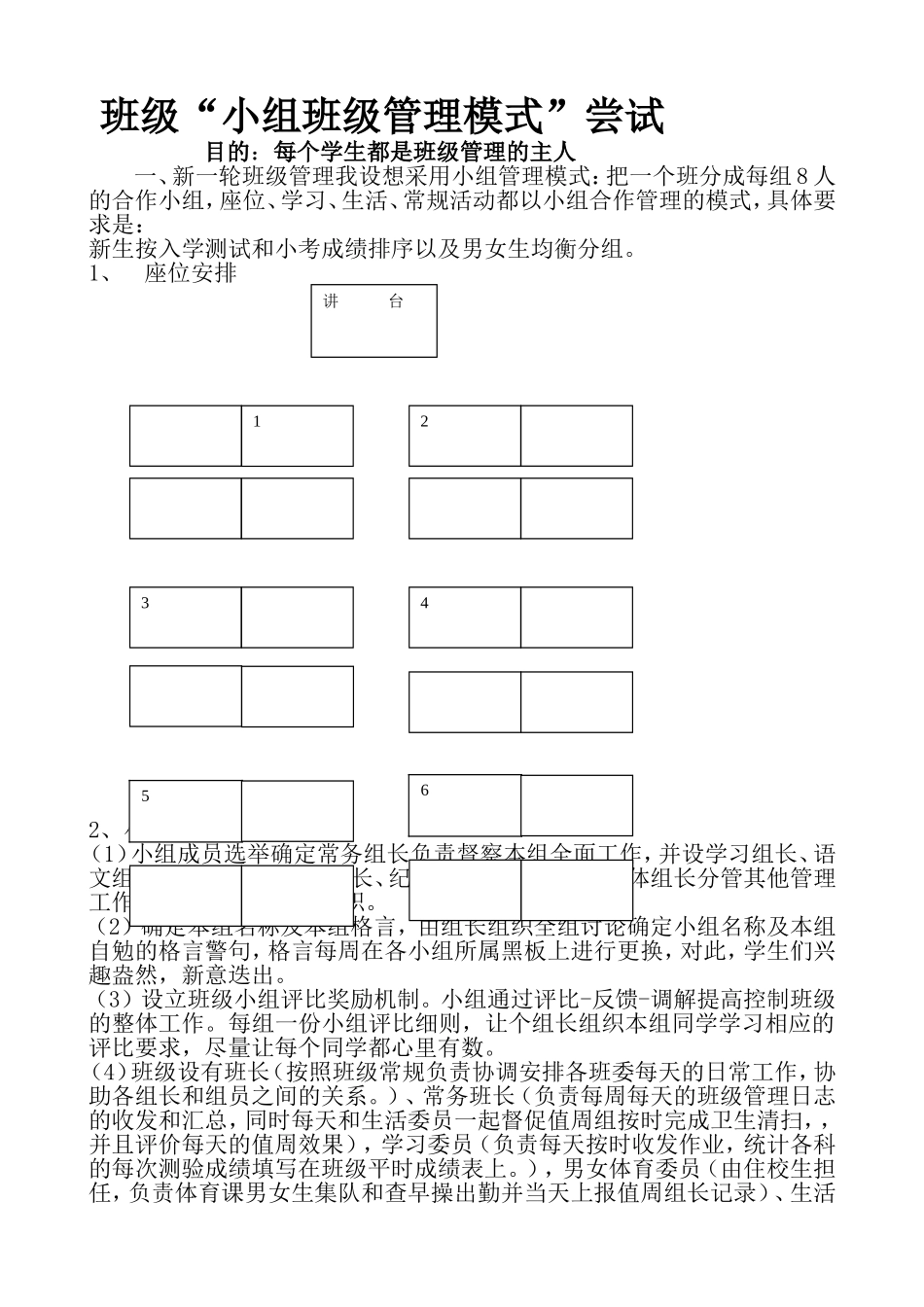 班级小组管理尝试_第1页