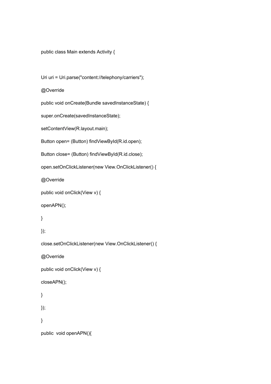 android APN的打开与关闭_第2页