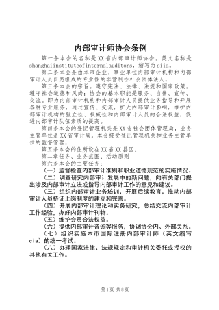 内部审计师协会条例