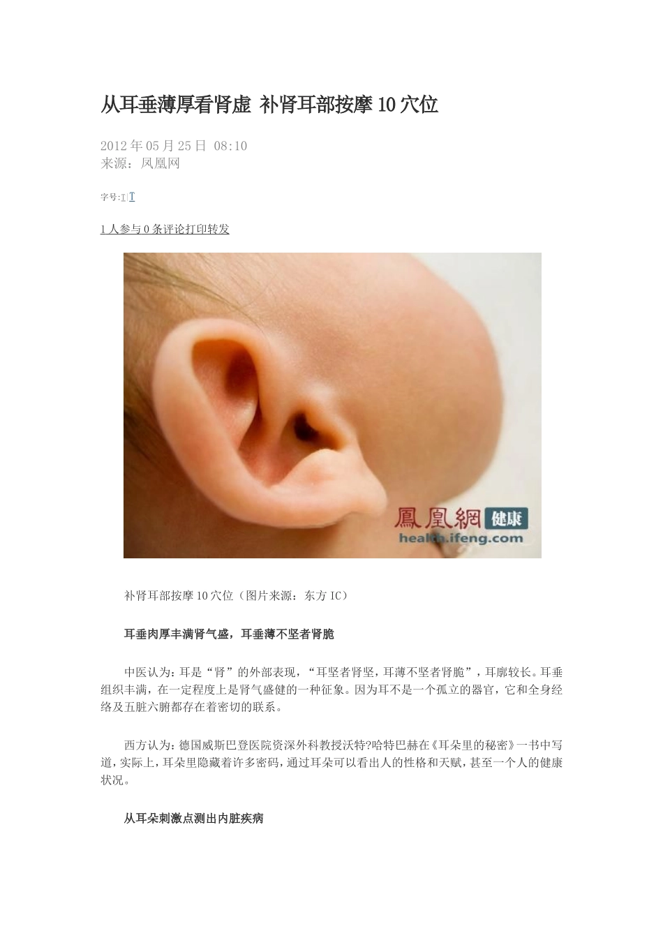从耳垂薄厚看肾虚 补肾耳部按摩10穴位_第1页