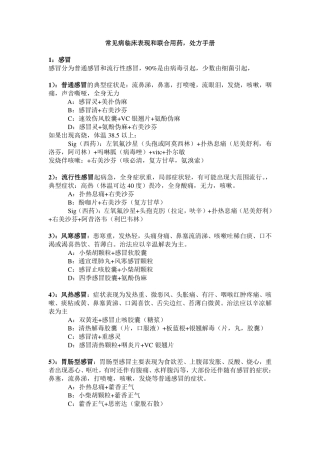 常见病临床表现和联合用药-TAO
