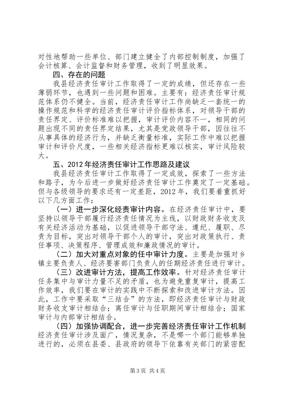 全县经济责任审计联席会情况汇报_第3页