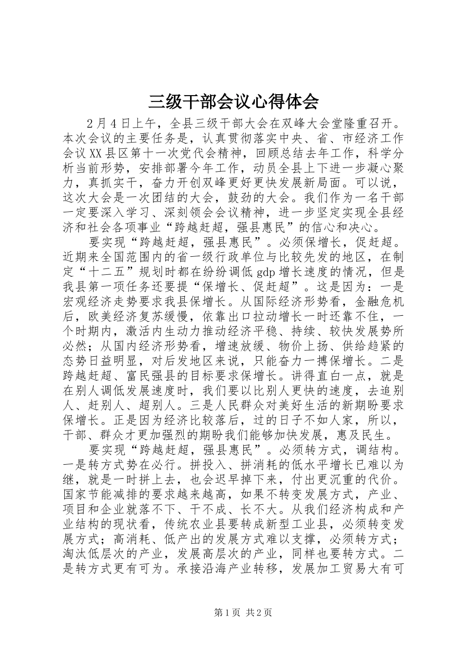 三级干部会议心得体会_第1页