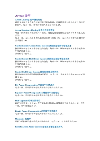 EVE技能中英文对照