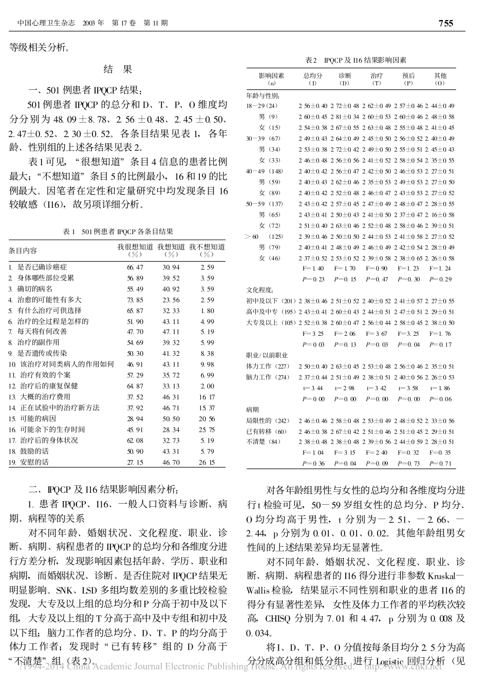 癌症患者的信息需求_信息选择情况及影响因素分析_黄雪薇_第2页