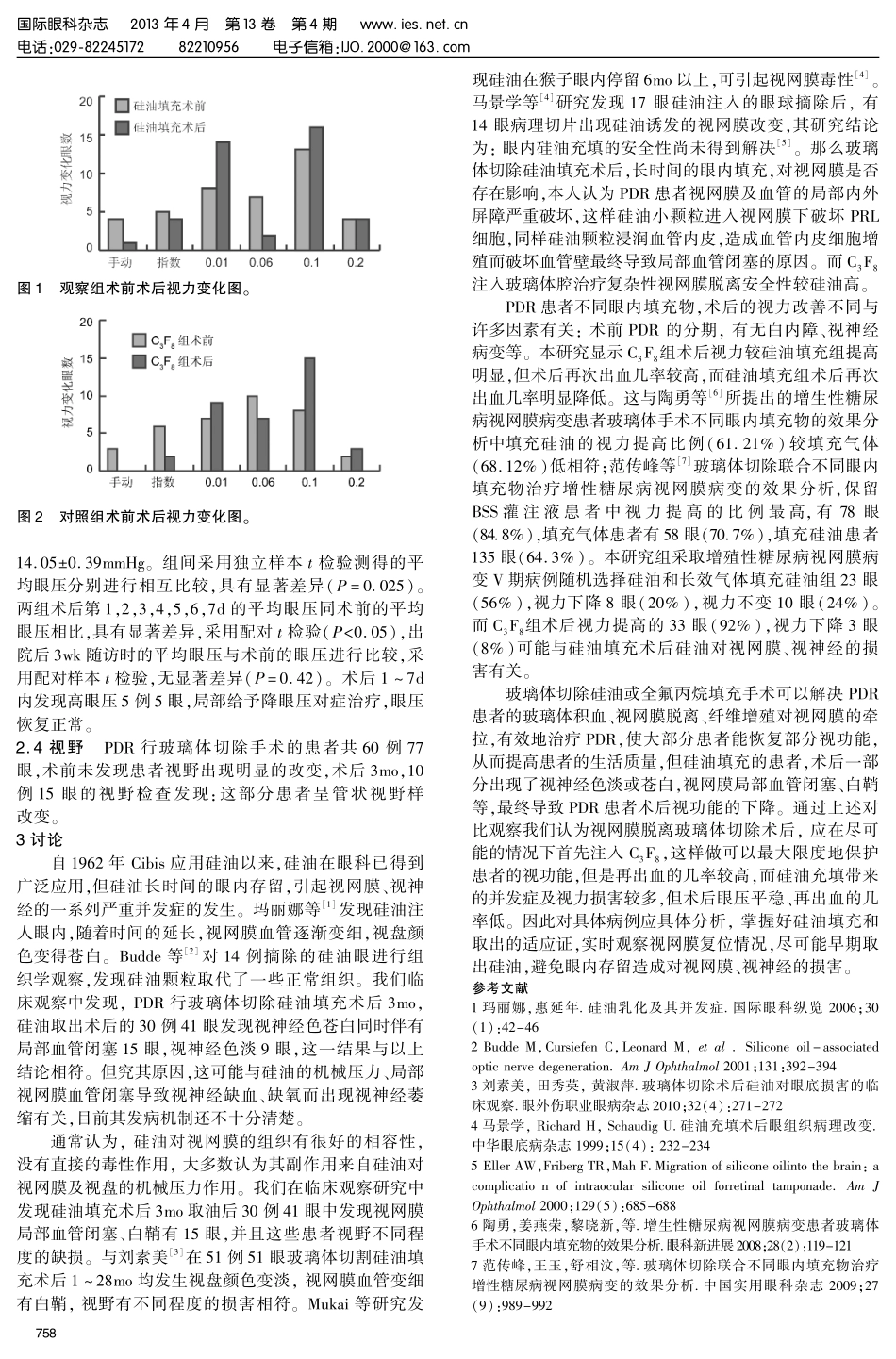 PDR患者硅油填充术后视网膜功能评价_第3页