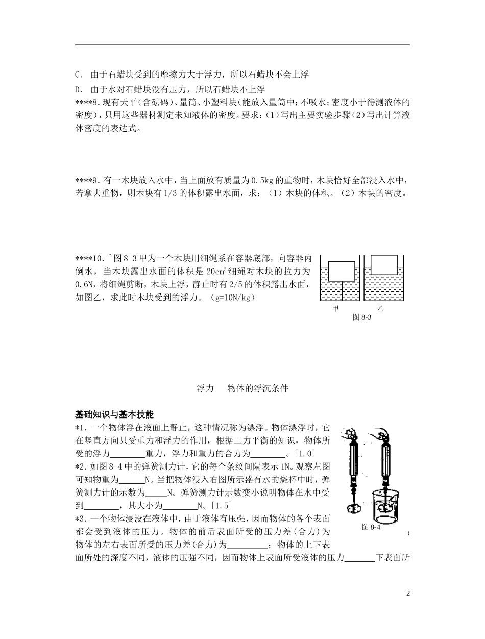初中物理浮力阶梯训练带答案_第2页