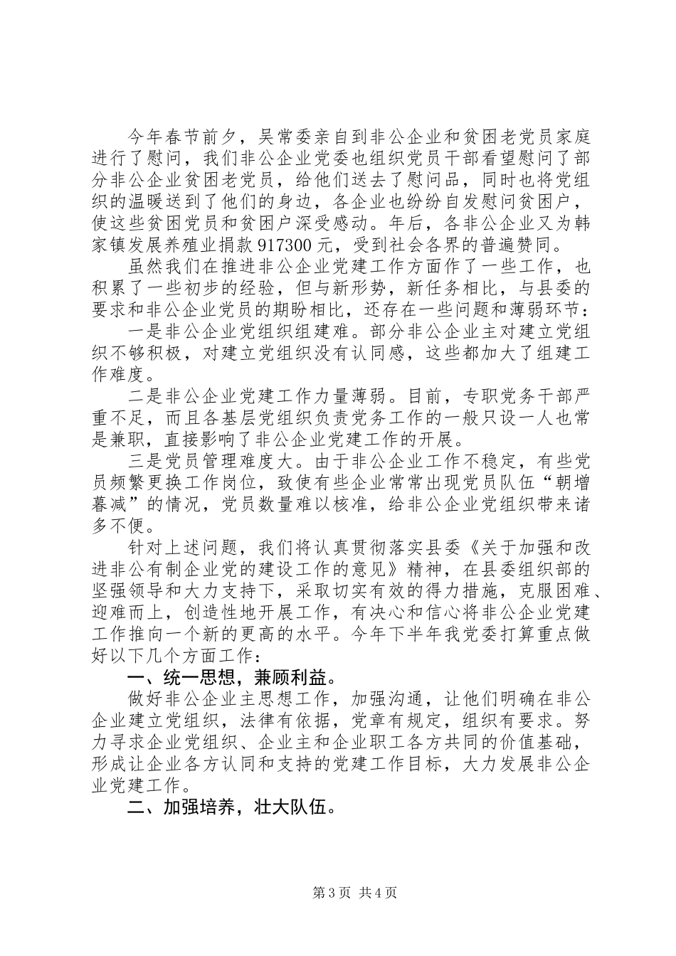 企业局党建工作总结及下半年工作计划_第3页