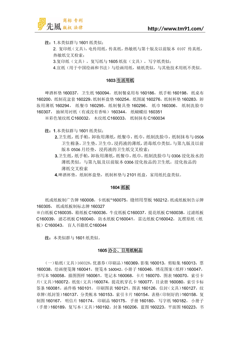 2016年最新商标注册分类第16类_第2页