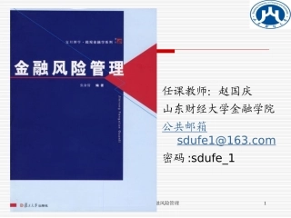 第1章 金融风险的基本概念解析
