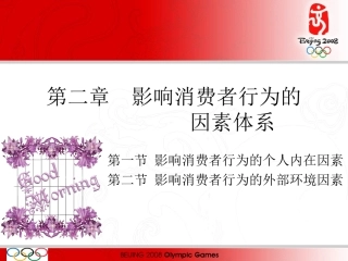 第2章 影响消费者行为的因素体系