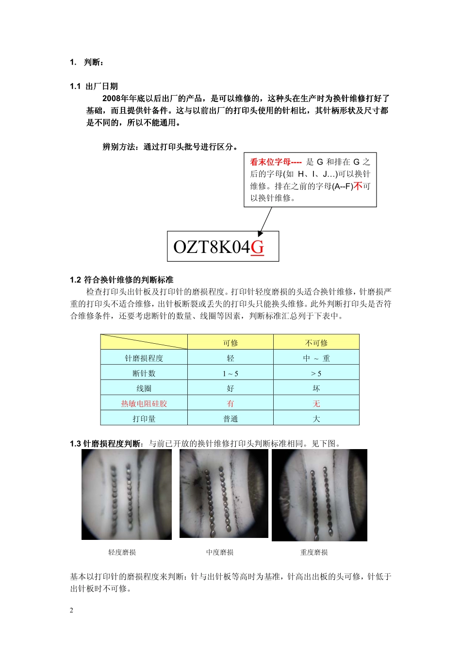 PLQ-20K打印头维修作业指导书_第2页