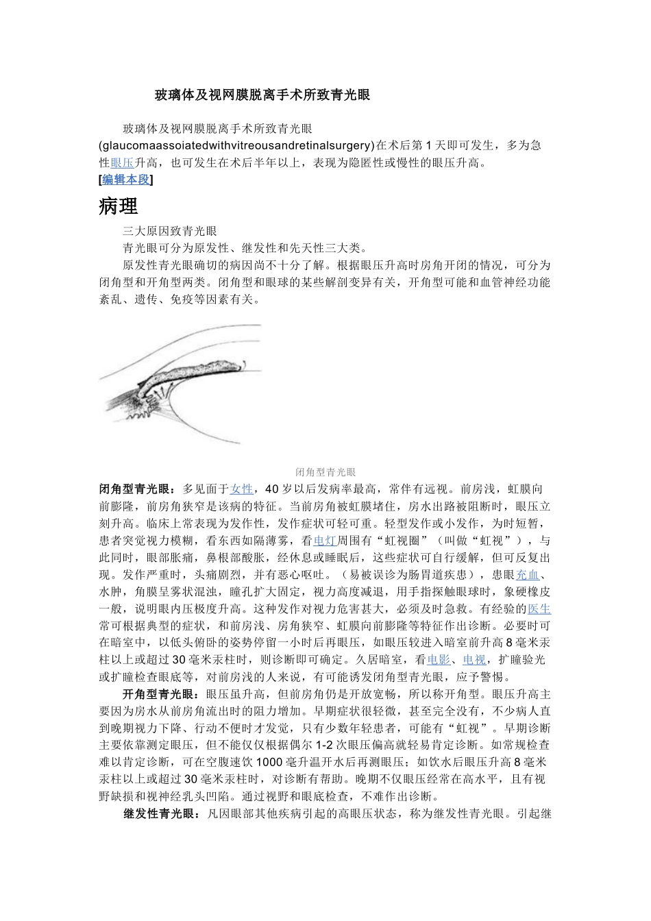 玻璃体及视网膜脱离手术所致青光眼_第1页