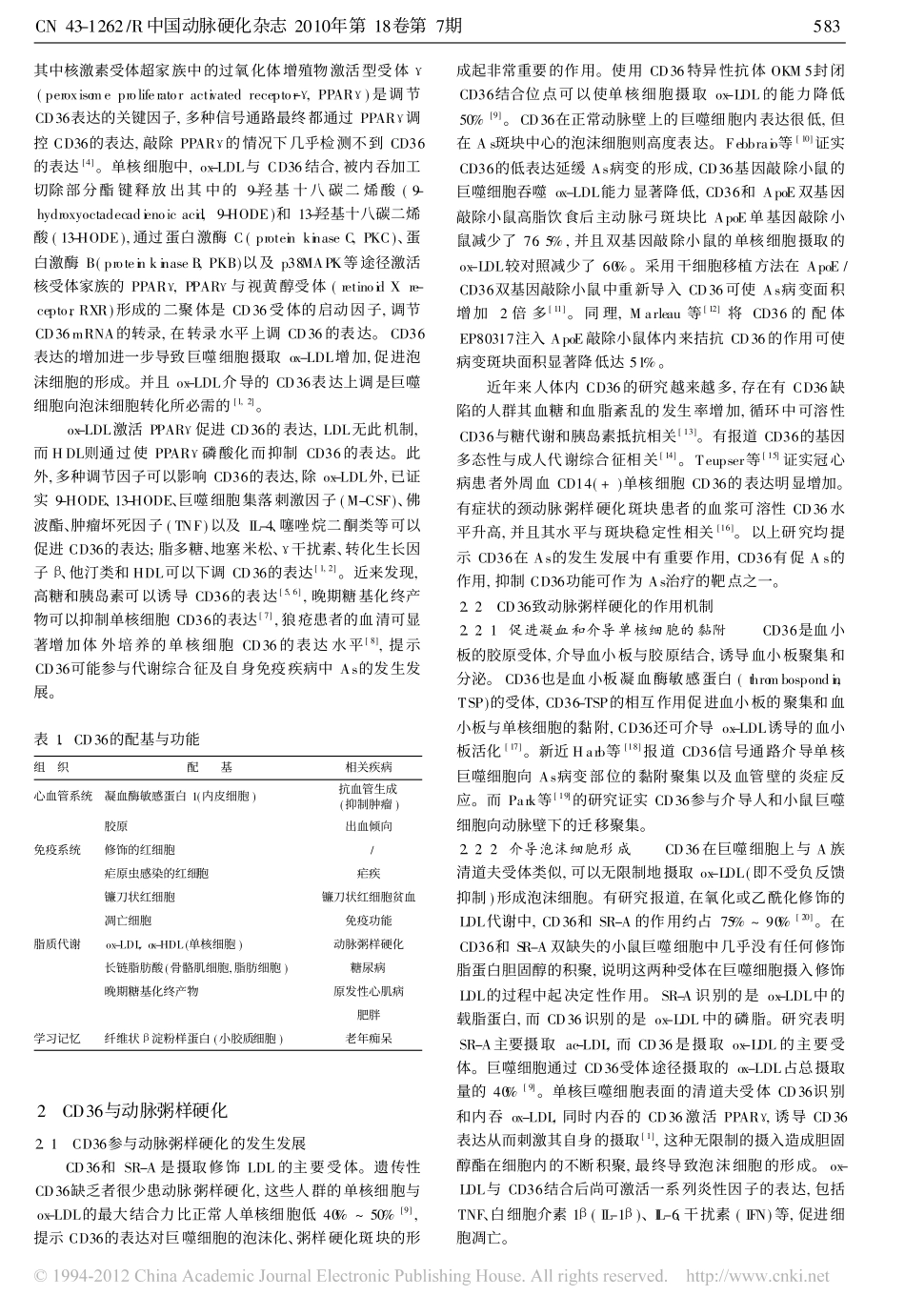 CD36与动脉粥样硬化_第2页