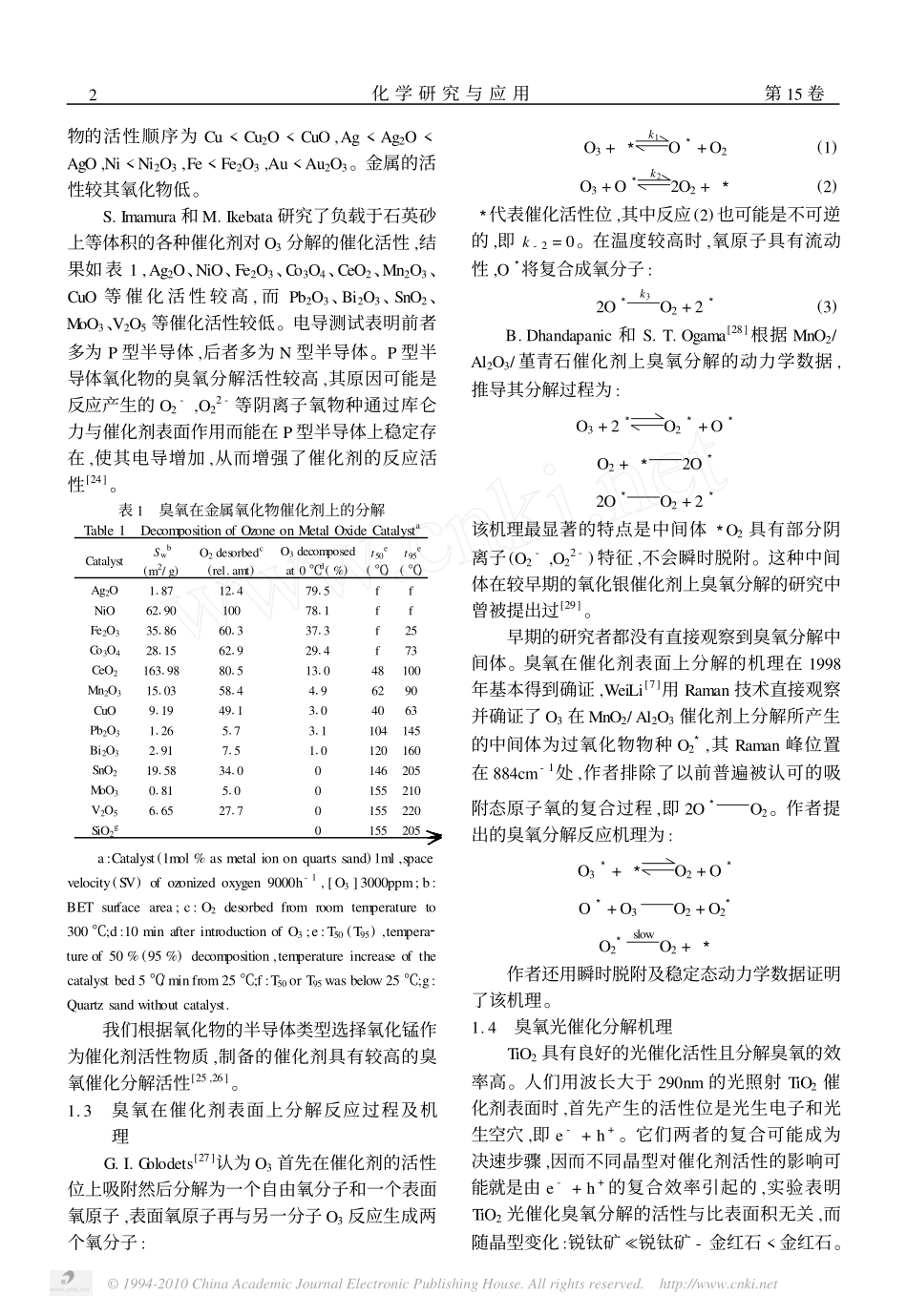 臭氧在金属氧化物上的分解机理_第2页