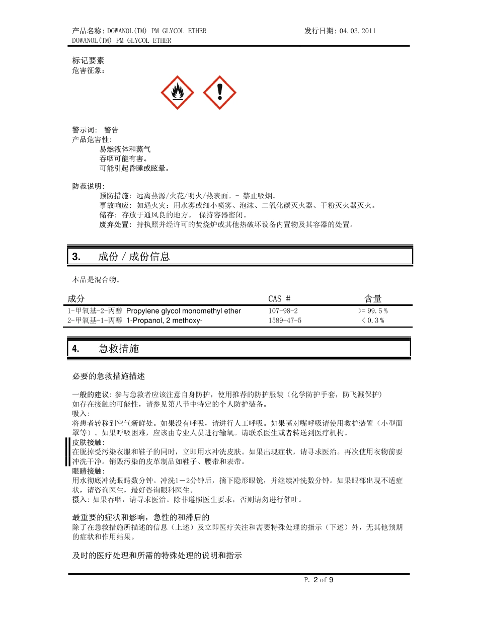 PM-DOW-MSDS-CN_第2页