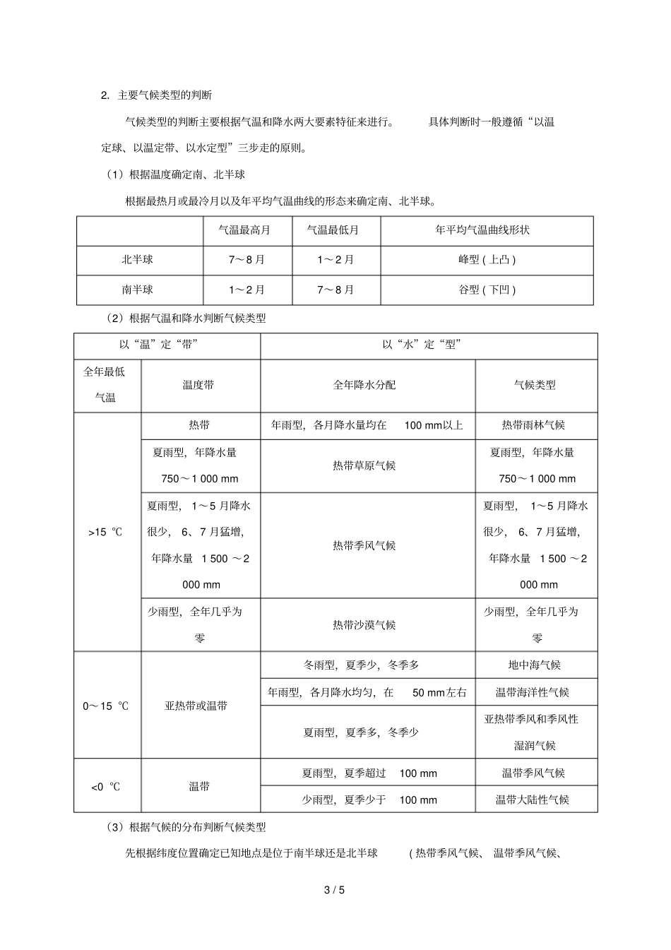 2018_2019学年高中地理每日一题世界主要气候类型及其判断1含解析新人教版必修1_第3页