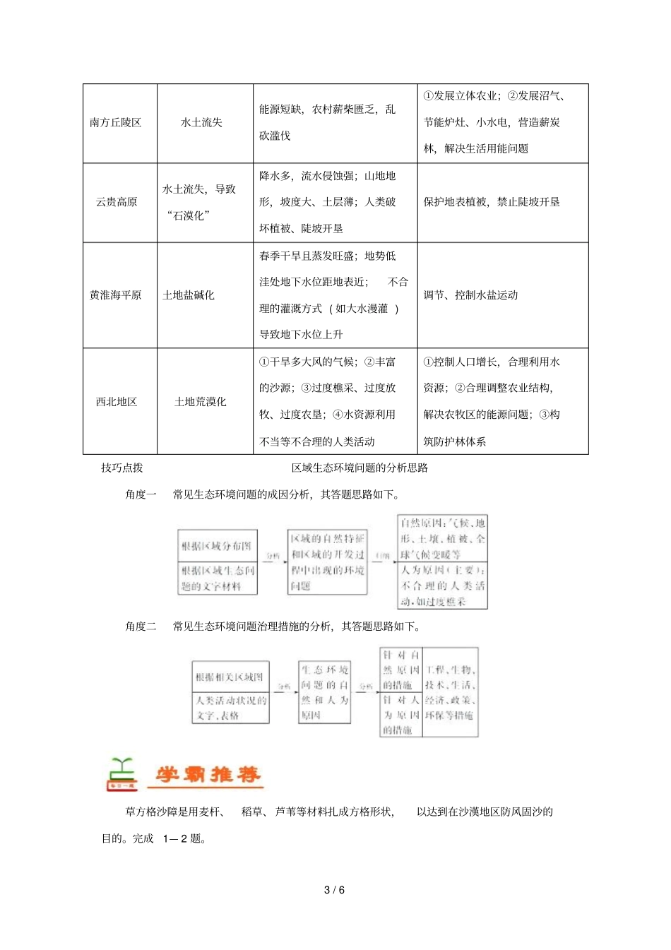 2018_2019学年高中地理每日一题周末培优11含解析新人教版必修3_第3页