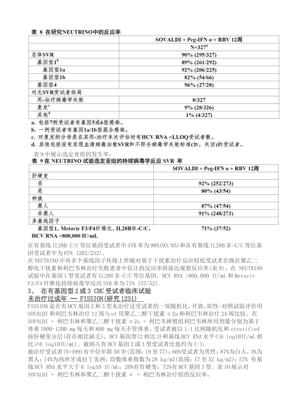 丙肝新药索非布韦片说明书_第3页