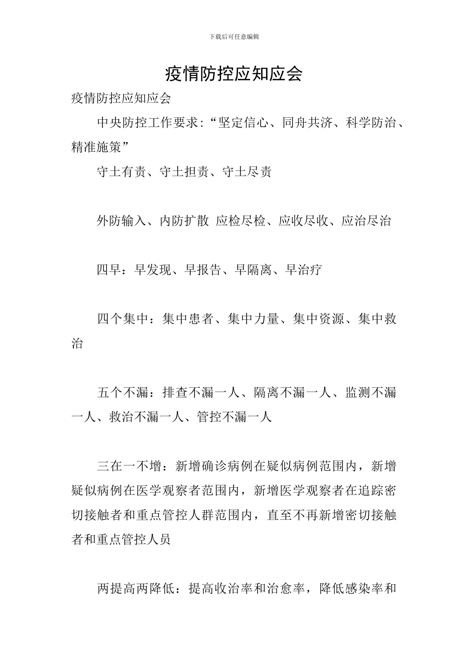 疫情防控应知应会_第1页