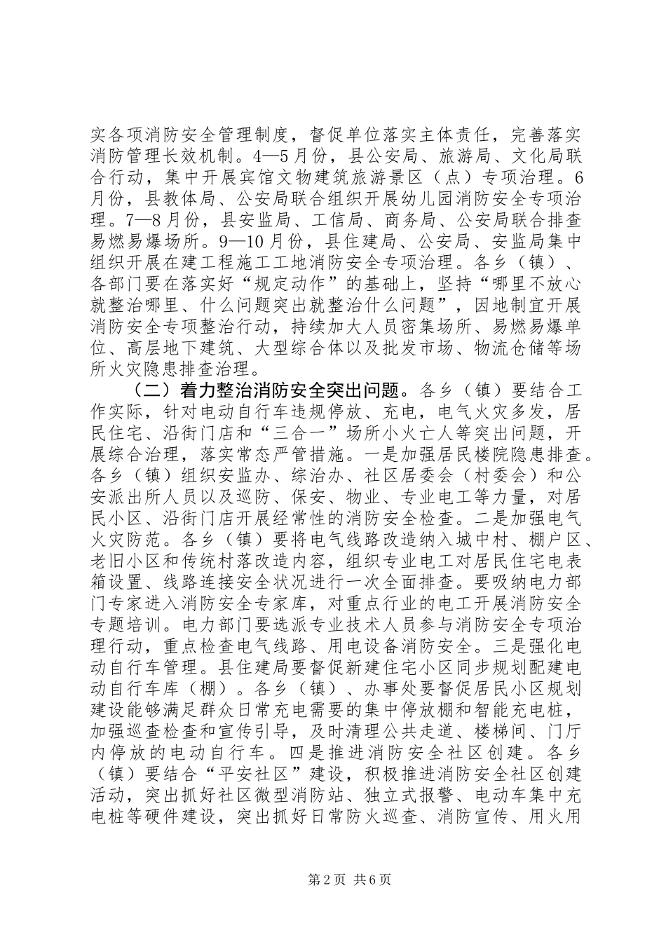 全县XX年夏季消防检查工作方案_第2页