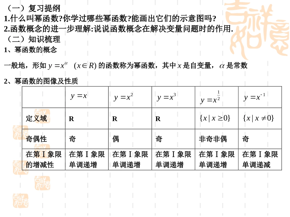 2015高中数学一轮复习09幂函数及函数小结_第3页