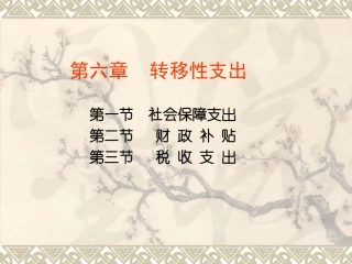 财政学第六版第6章PPT